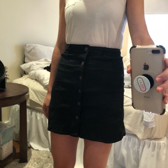 Black denim skirt - Picture 3 of 4
